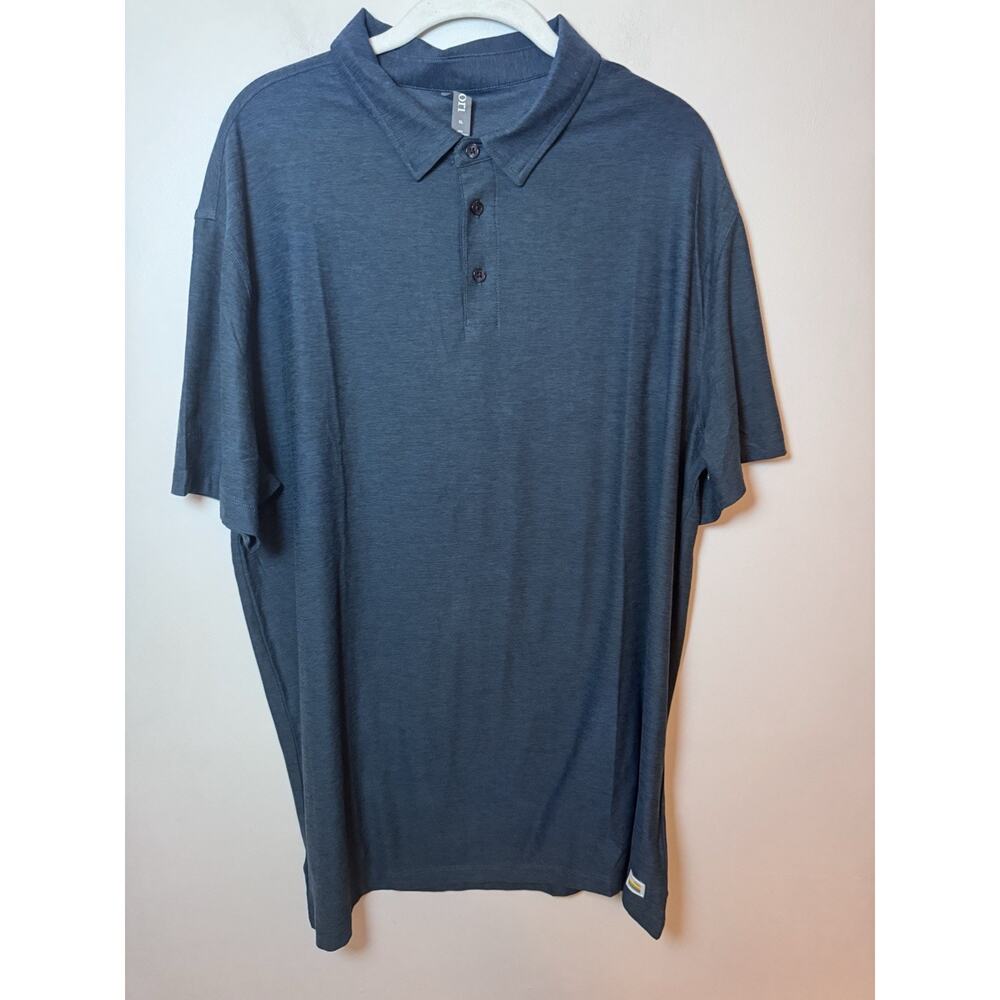 Vuori Srato Tech Polo Shirt Mens Medium Blue Performance Sz XL NEW